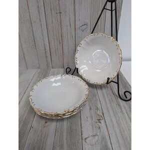 Vintage BOHEMIAN Fine China Set of 4 Dessert Bowls Czechoslovakia BOH53